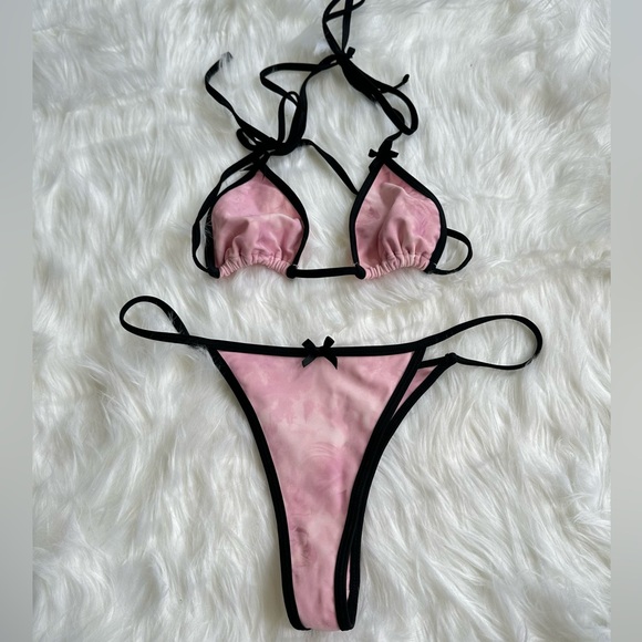 I.AM.GIA IZZE 3 piece pink bow bikini set - SOLD OUT - Picture 3 of 7
